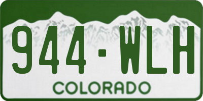 CO license plate 944WLH