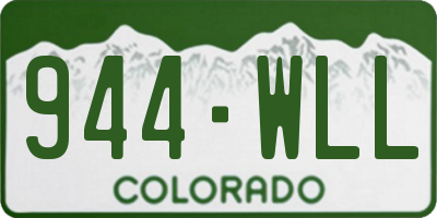 CO license plate 944WLL