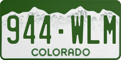 CO license plate 944WLM