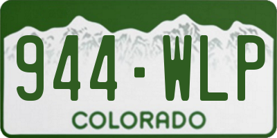 CO license plate 944WLP