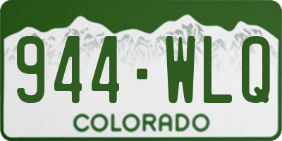 CO license plate 944WLQ