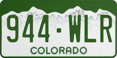 CO license plate 944WLR