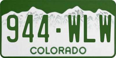 CO license plate 944WLW