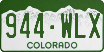 CO license plate 944WLX
