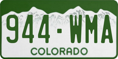 CO license plate 944WMA
