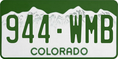 CO license plate 944WMB