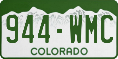 CO license plate 944WMC