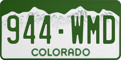 CO license plate 944WMD