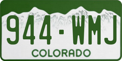 CO license plate 944WMJ