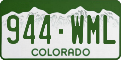 CO license plate 944WML