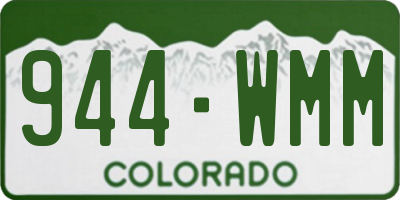 CO license plate 944WMM