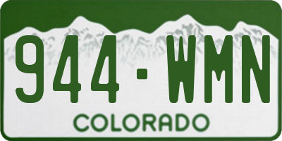 CO license plate 944WMN