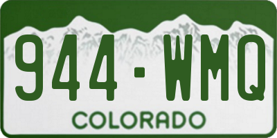 CO license plate 944WMQ