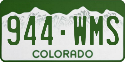 CO license plate 944WMS