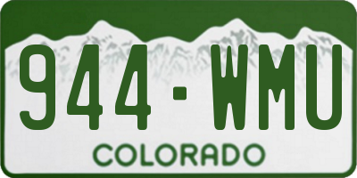 CO license plate 944WMU