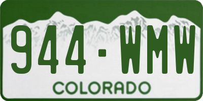 CO license plate 944WMW