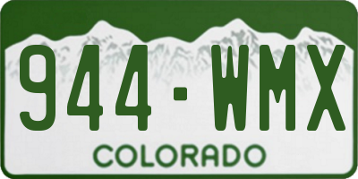 CO license plate 944WMX