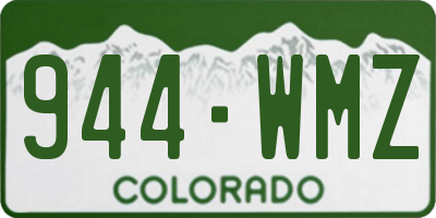 CO license plate 944WMZ