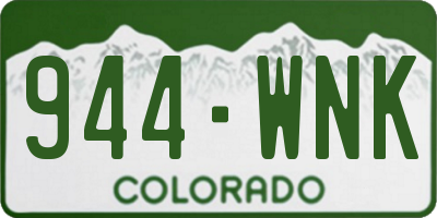 CO license plate 944WNK