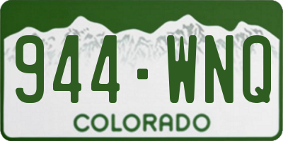 CO license plate 944WNQ