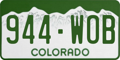CO license plate 944WOB