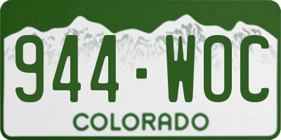 CO license plate 944WOC