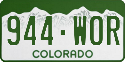 CO license plate 944WOR