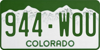 CO license plate 944WOU