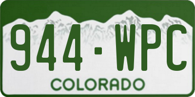CO license plate 944WPC