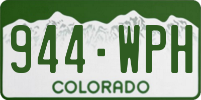 CO license plate 944WPH