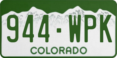 CO license plate 944WPK