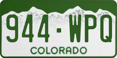 CO license plate 944WPQ