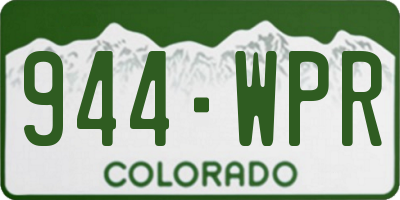 CO license plate 944WPR