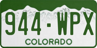 CO license plate 944WPX