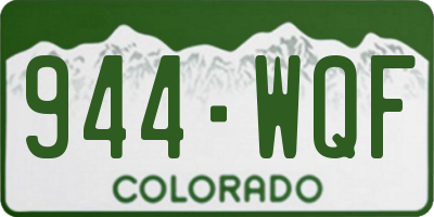 CO license plate 944WQF