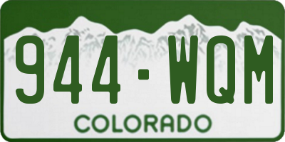 CO license plate 944WQM