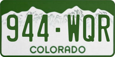 CO license plate 944WQR