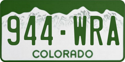 CO license plate 944WRA