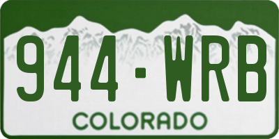 CO license plate 944WRB