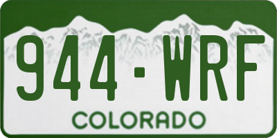 CO license plate 944WRF