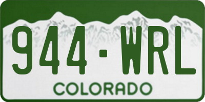 CO license plate 944WRL