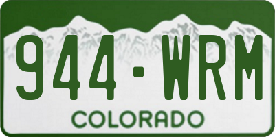 CO license plate 944WRM