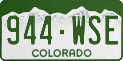 CO license plate 944WSE