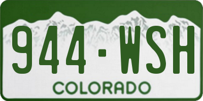 CO license plate 944WSH