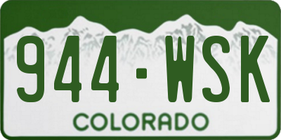 CO license plate 944WSK