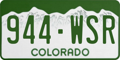 CO license plate 944WSR
