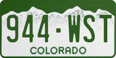CO license plate 944WST