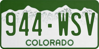 CO license plate 944WSV
