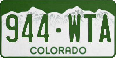 CO license plate 944WTA