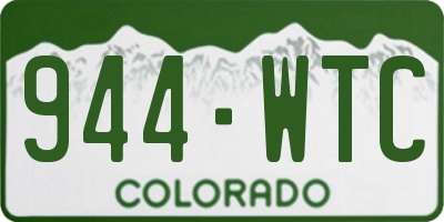 CO license plate 944WTC